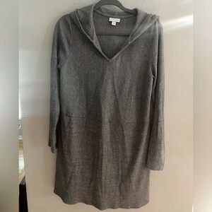 J. Jill Hooded Long Sleeve Tunic Size Small Gray